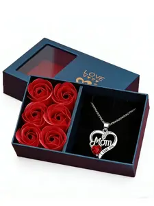 Mother's Day Necklace Gift Set, Elegant Jewelry Box with Card, Perfect Present for Mom, Special Mother's Day Gift Idea
