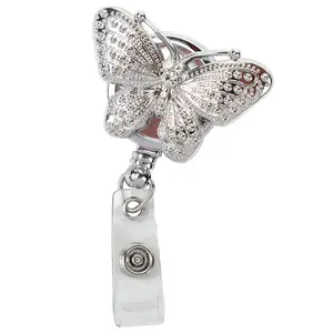 Butterfly Embellished Badge Reel