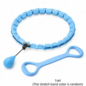 2-In-1 Weighted Hula Hoop, Detachable Fitness Ring, 360° Rotating Ball, Smart Waist Trainer, Yoga & Adult Workout, Random Stretch Band Color