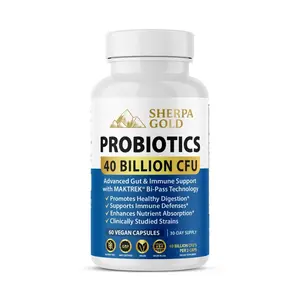Sherpa Gold Probiotics – 40 Billion CFU (60 Vegan Capsules)