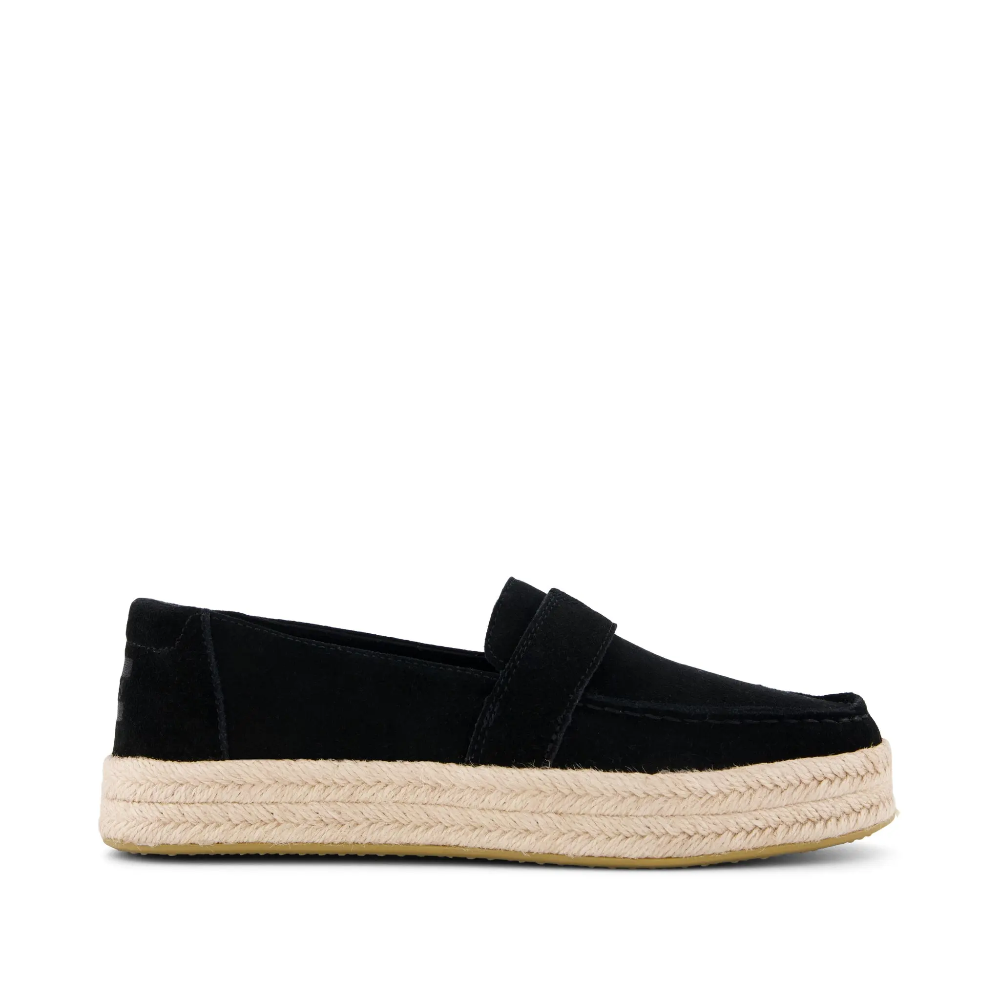 Womens Blakely Loafer Espadrille Black Suede