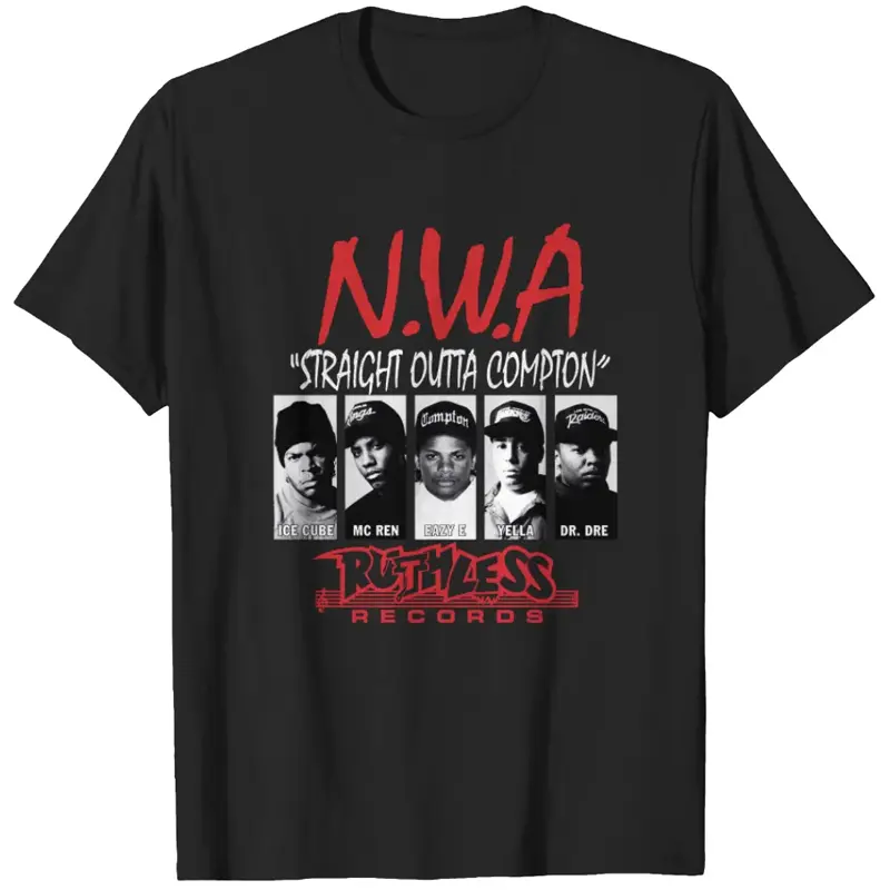 NWA Straight Outta Compton Old School Hip Hop Rap T-shirt