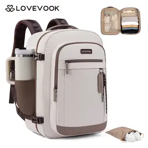 LOVEVOOK 40L Travel Backpack for Women, Airline Approved Carry On Luggage, TSA Personal Item Bag fits 15.6 Inch Laptop, Waterproof Weekender Overnight Suitcase for Work