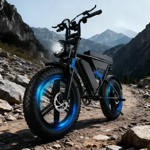 G90 Electric Bike 1000W Motor 31MPH 20Ah Battery 60Miles Range 330lbs Load 20in Off Road Tires 7 Speed APP Control LED Display Fast Charge with Rack and Lock
