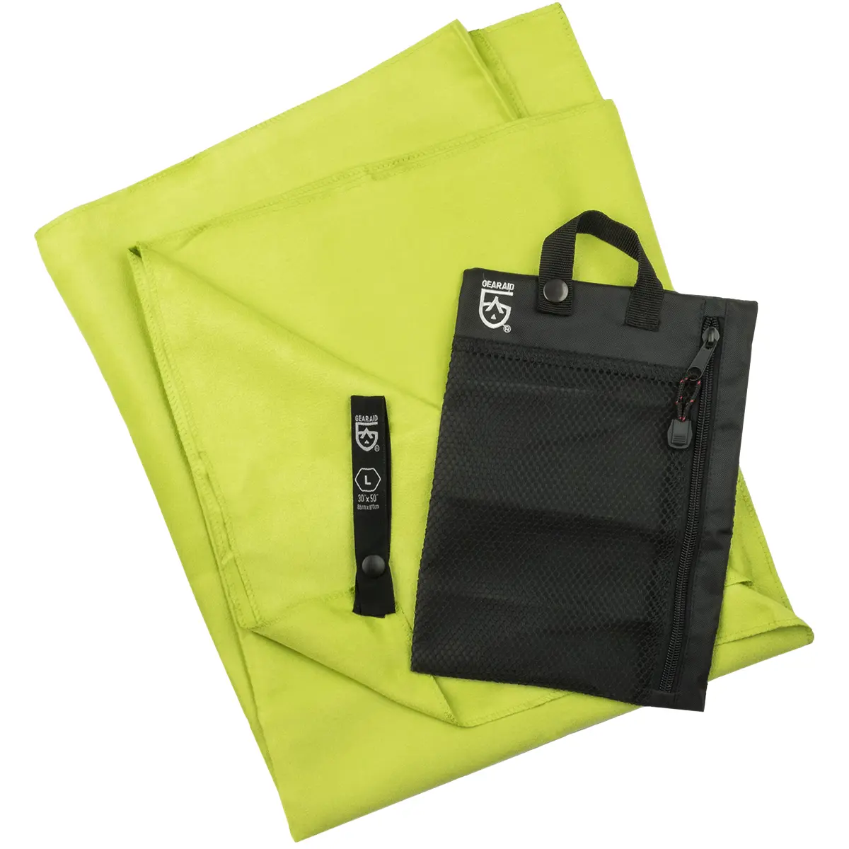 Gear Aid Quick Dry Microfiber Travel Towel - Nav Green, Lightweight Soft Beach & Hiking Towel with Mesh Pouch