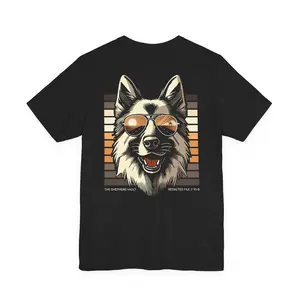 The Shepherd Vault Men's Unauthorized Morale Tee | Funny German Shepherd Shirt Cotton Fabric Crewneck Black Short Sleeve Top with High-Fidelity Graphics