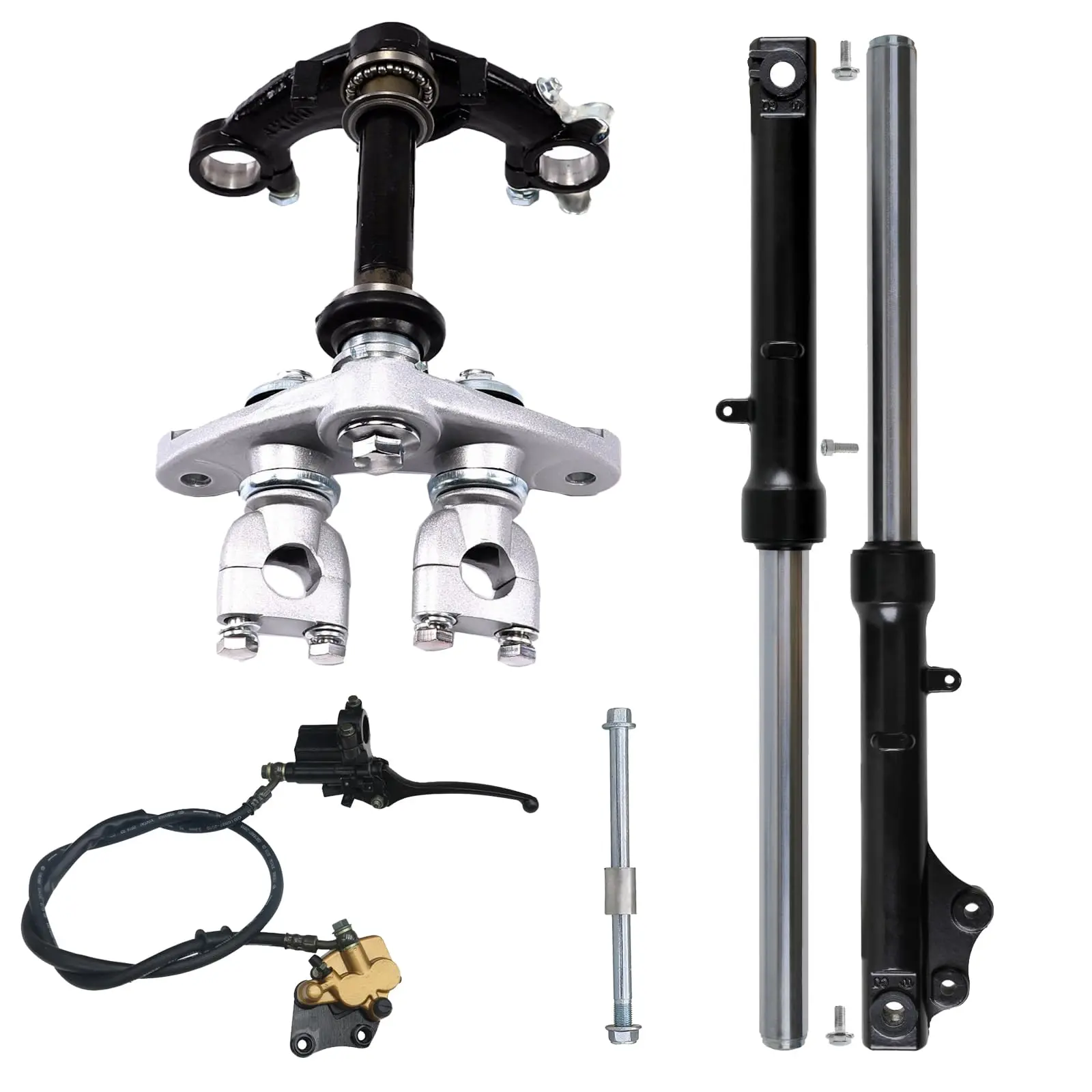 520mm 20" Front Forks with Triple Tree for Disc Brake Dirt Pit Bike Pocket Rocket Trail Bike Offroad Motorcycle Coolster CRF50 XR50 SSR Z50 PW50 50cc 70cc 110cc 125cc