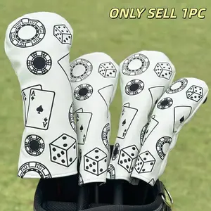 Golf Club Headcovers, Golf Accessory, Durable Protection Fits Drivers Fairways Hybrids, Ideal for Golf Enthusiasts Seeking Reliable Club Covers