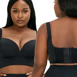 Women's Hide Back Fat Sculpting Uplift Bra Fashion Deep Cup Bra Shapewear Incorporated Back Coverage 34A to 50F Large Size Breathable Bras