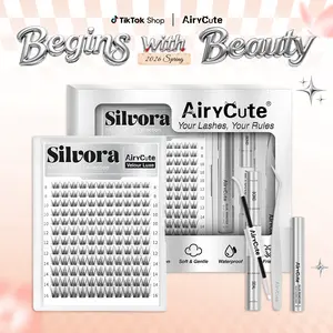 Silvora | AiryCute Velour Luxe Collection Upgrade Lashes Ultra-Dense Waterproof Long-Lasting | Venus Natural Daily Beginner-Friendly DIY Lashes Trendy Must-Have Clusters #SummerVibes