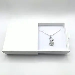 Double Heart Pendant Necklace - Sterling Silver