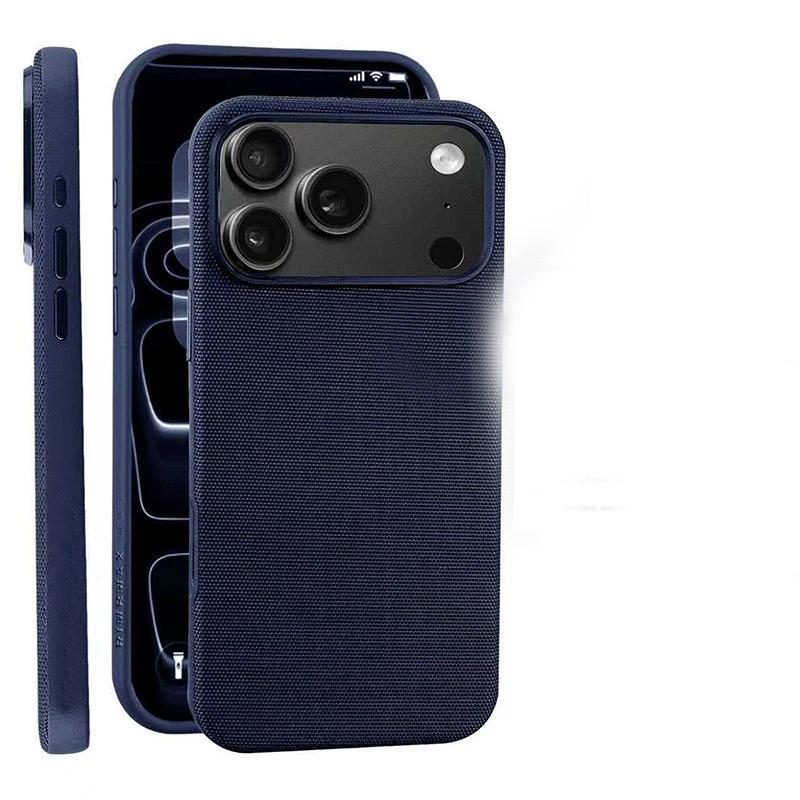 Compatible with iPhone 17 Pro Max/ 16/15/14/13 Fabric-texted phone case with AI camera button Phone case HN312-5