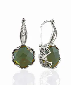 Alexandrite Gemstone Sterling Silver Woman Drop Earrings