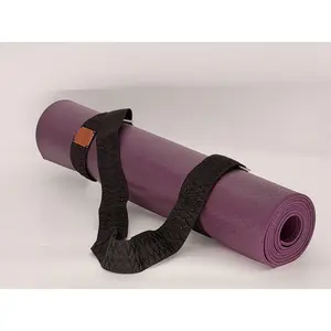 Tawa Handwoven Yoga Mat Strap – Black Yoga Mat Carrier, Artisan Made