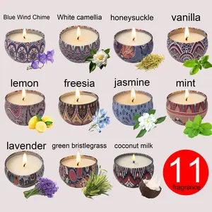 High-Grade Soy Wax Candle Gift Set, Tea Party Candles, Various Scents Like Jasmine & Lavender, Perfect for Festive Home Atmosphere, Pure Flame Burning