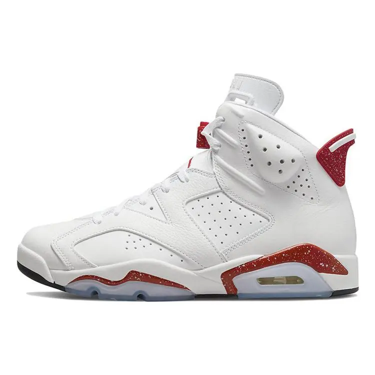 Nike Air Jordan 6 Retro 'Red Oreo' Men's/Unisex Classic High-Top Basketball Sneakers, Red & Black Upper, White Midsole, Comfortable Cushioning, Casual Wear, Sneakerheads, US Sizes 6-13, All Seasons, Rubber Sole