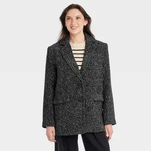 Women's Oversized Blazer - Universal Thread Black L