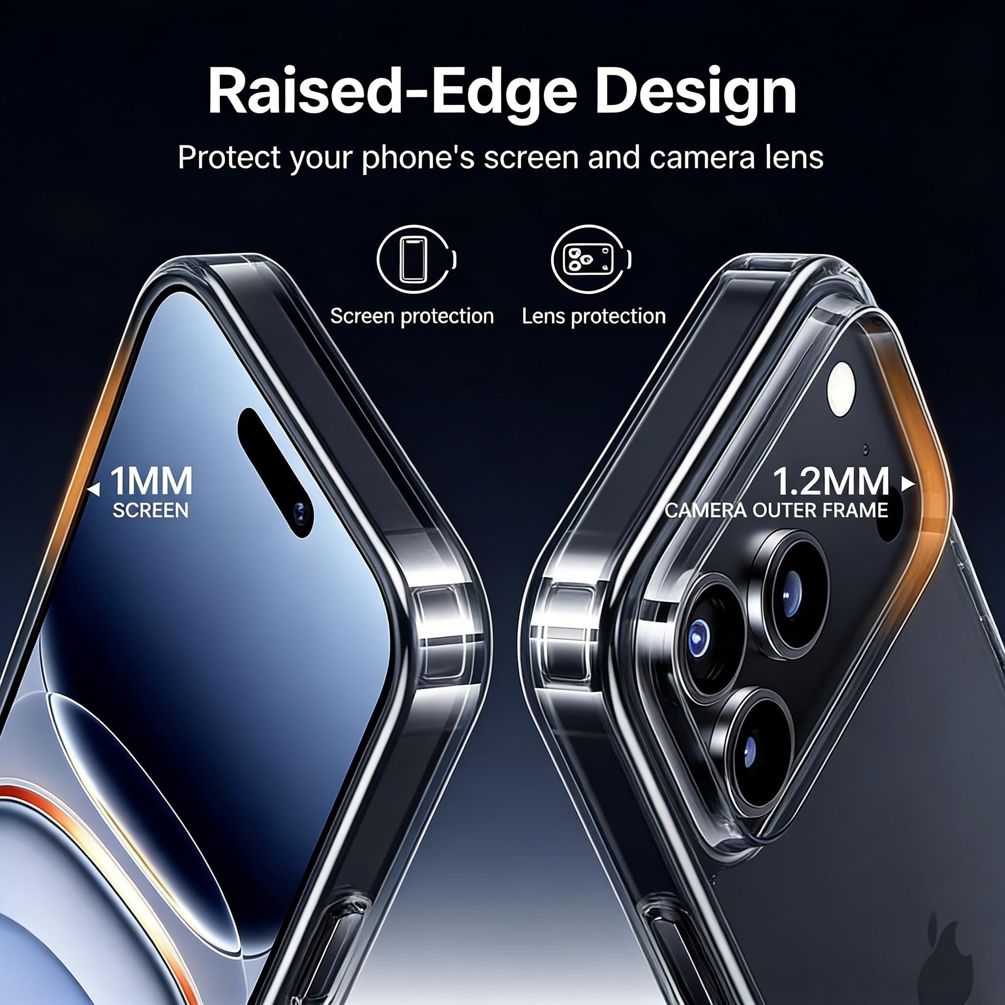 Clear Case for iPhone 17 16 15 14 13 12 11 X/XS Pro Max Plus, Military-Grade Shockproof Non-Yellowing Full Body Hard Protective Phone Cover Perfect Gift for Her/Him