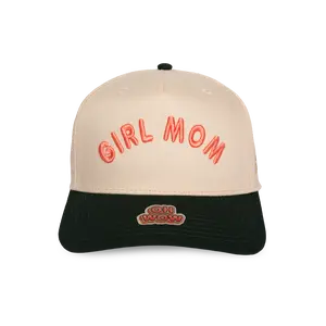 Girl Mom - Natural & Dark Green Hat