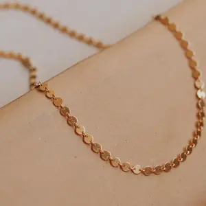 Hello Adorn Confetti Chain Necklace - Fashionable Any Occassion Layering Necklace - Women's Fashion Accessory Jewelry