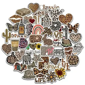 50 Leopard Print Stickers ~ Waterproof ~ No Duplicates ~ Great for Christmas!