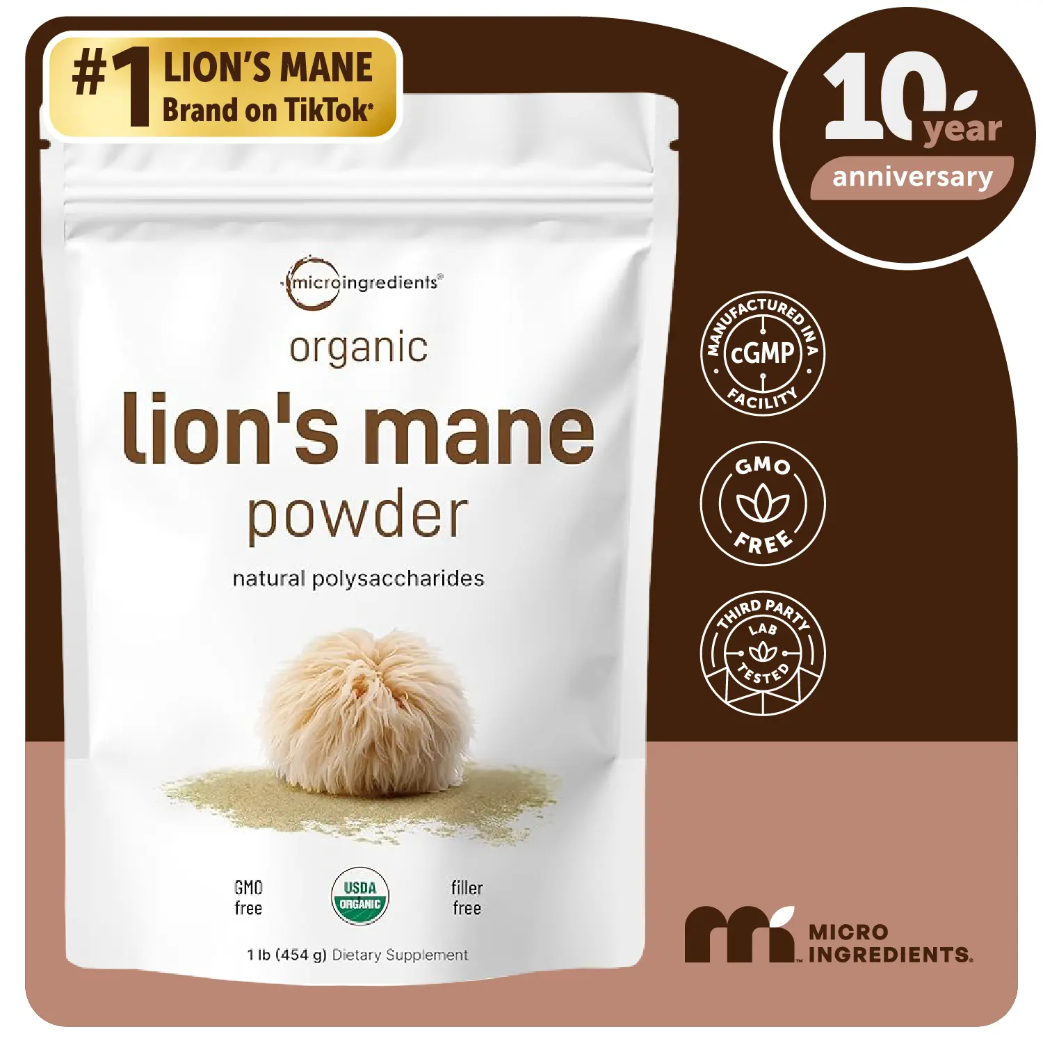 Micro Ingredients Organic Lions Mane Mushroom Supplement Powder Micro Ingredients Organic Lions Mane Mushroom Supplement Powder
