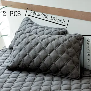 Four Seasons Versatile Use Quilted Design Pillowcase Set, Anti-Dirty Dustproof Thick Pillows, Comfortable Sleep for Bedroom Guest Room