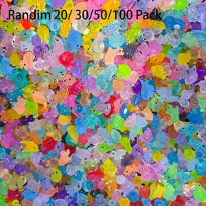 Night Glow Mini Resin Animal Statue, Hidden Small Resin Animals Glowing in Dark, DIY Fairy Garden Decoration Kit Accessories