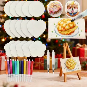 12/30pcs Magic Foam Texture Painting Kit, 3D Round Foam Paper Set with Water Brush, DIY Bubble Drawing Pen Art Supplies, Vibrant Colors for Creative Projects, Art Markers Pen