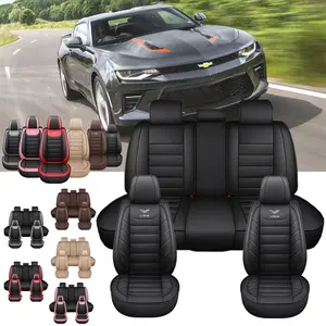 Full Set Premium PU Car Seat Covers for Chevrolet Camaro - Multiple  - Durable & Comfortable - Universal Fit Truck Cushion Protector