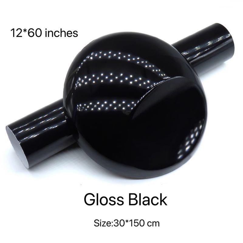 RAVOONY 60" x 12" Universal Gloss Black Vinyl Wrap Air Release Film for Cars Motorcycles Laptops Furniture with Tools Included UV-Resistant Easy Application Longevity Bumper Sticker