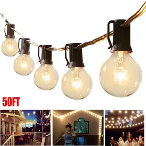 String Lights LINKPAL 50Ft 50 Bulbs G40 Globe String Lights with Bulbs-UL Listed for Indoor/Outdoor Commercial Decor