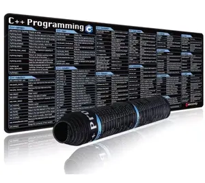 C++ Programing Mouse Pad Large Cheat Sheet Desk Mat Shortcuts Mouse Pad Keyboard
