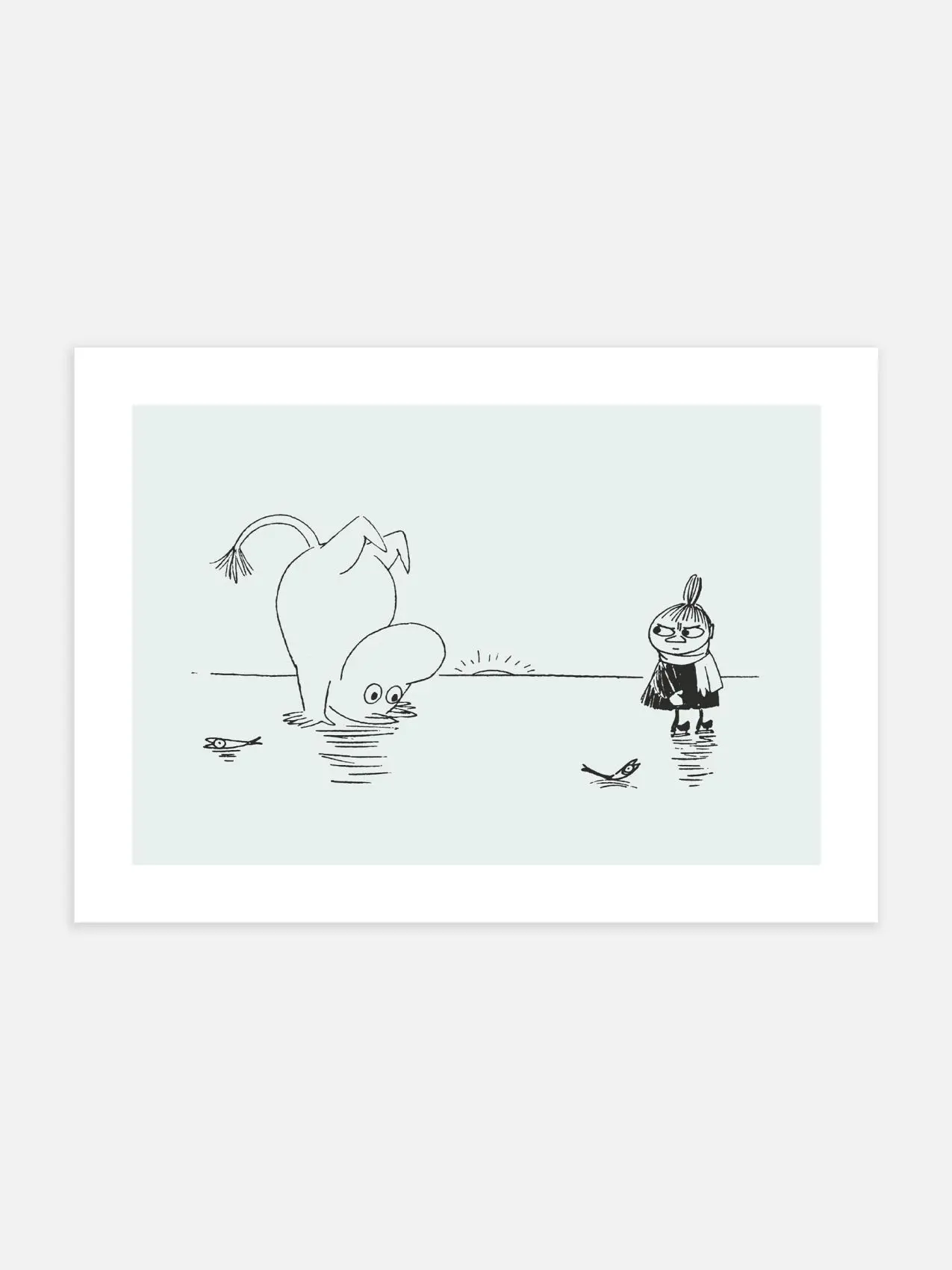 [UNFRAMED POSTER] Moomin And Little My On Ice Poster