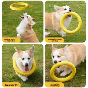 Indestructible Dog Ring Toy - Heavy-Duty Flying Disc for Fetch Training - Soft Bite-Resistant Frisbee for Active Dogs - Outdoor Agility Game for All Breeds