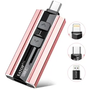 EATOP USB 256GB 512GB 1TB Flash Drive Intended for iPhone iPad, Memory Stick Storage for Photos and Videos Backup, Compatible with iPhone iPad Android PC, Plug and Play, No Application Required (1 PACK)
