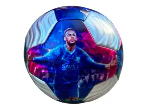 Neymar print Leather Ball soccer ball PVC soccer ball standard size 5 football In sliver color