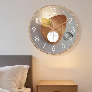 Modern Simple Wall Clock Light And Shadow Series Living Room Bathroom Fashion Art Wall Watch Nordic Light Luxury Home Decor Decoration