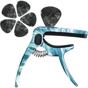 Guitar Capo for Acoustic and Electric Guitar 6-String with 5 Picks,Guitar Clamp for Ukulele,Mandolin,Banjo,Guitar Accessories,Musical Gifts