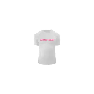 "Trust God" Compression Shirt (White x Pink)