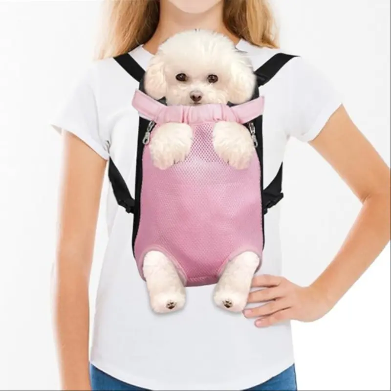Adjustable Pet Backpack Carrier for Dogs & Cats, Nylon Material, Padded Shoulder Straps, Safety Zipper Closure, Outdoor Hiking, Urban Commuting, Animal Carrier