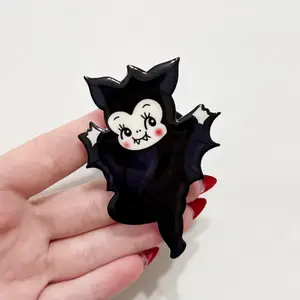 Cute Bat Baby Style Phone Grip, Spooky Halloween Aesthetic Kawaii Grip for iPhone & Android, Horror Ghost Vibe Phone Holder