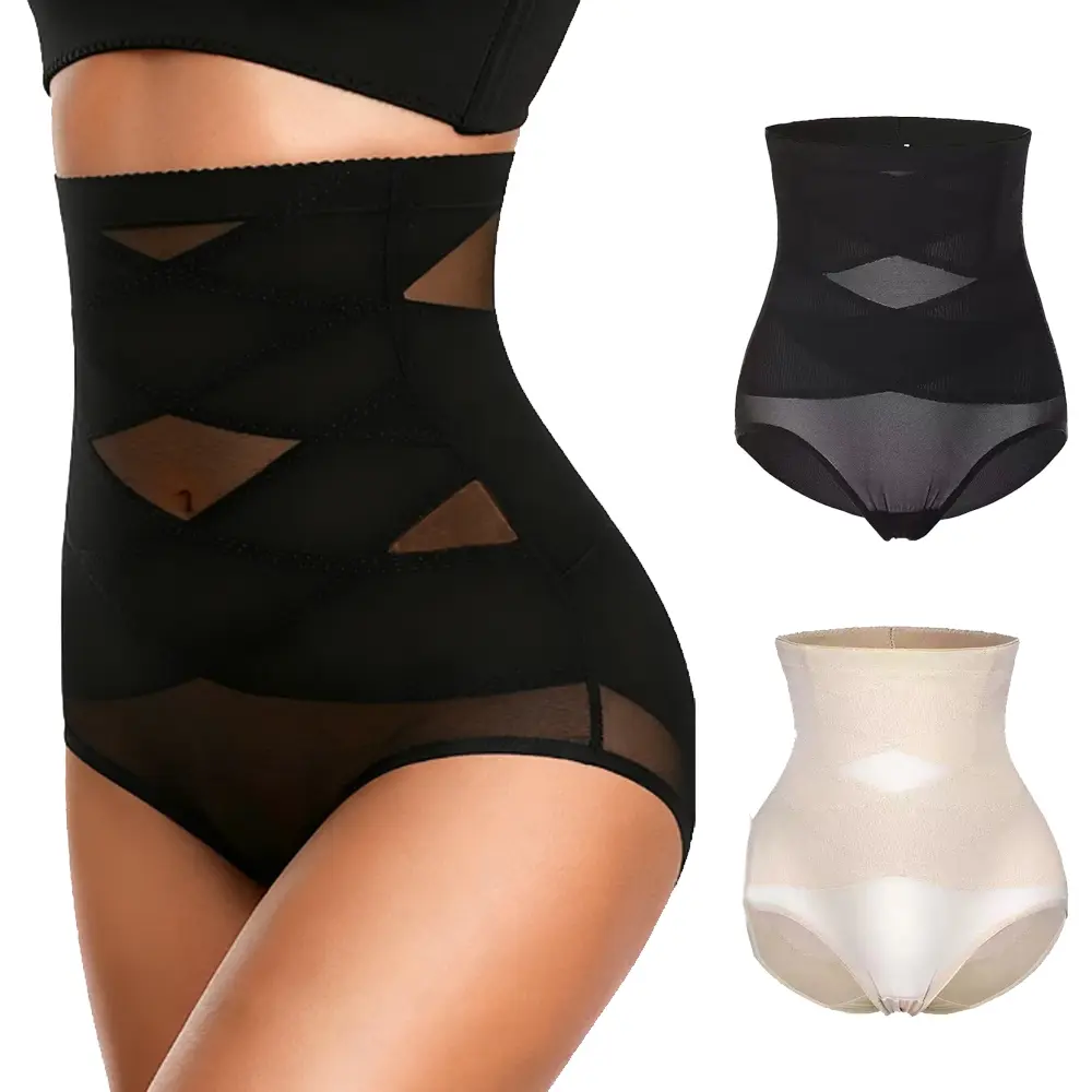 Women's High-Waist Tummy Control Shapewear Panties - Waist Training Cincher Underwear with Essential Basic Style for Flattering Fit