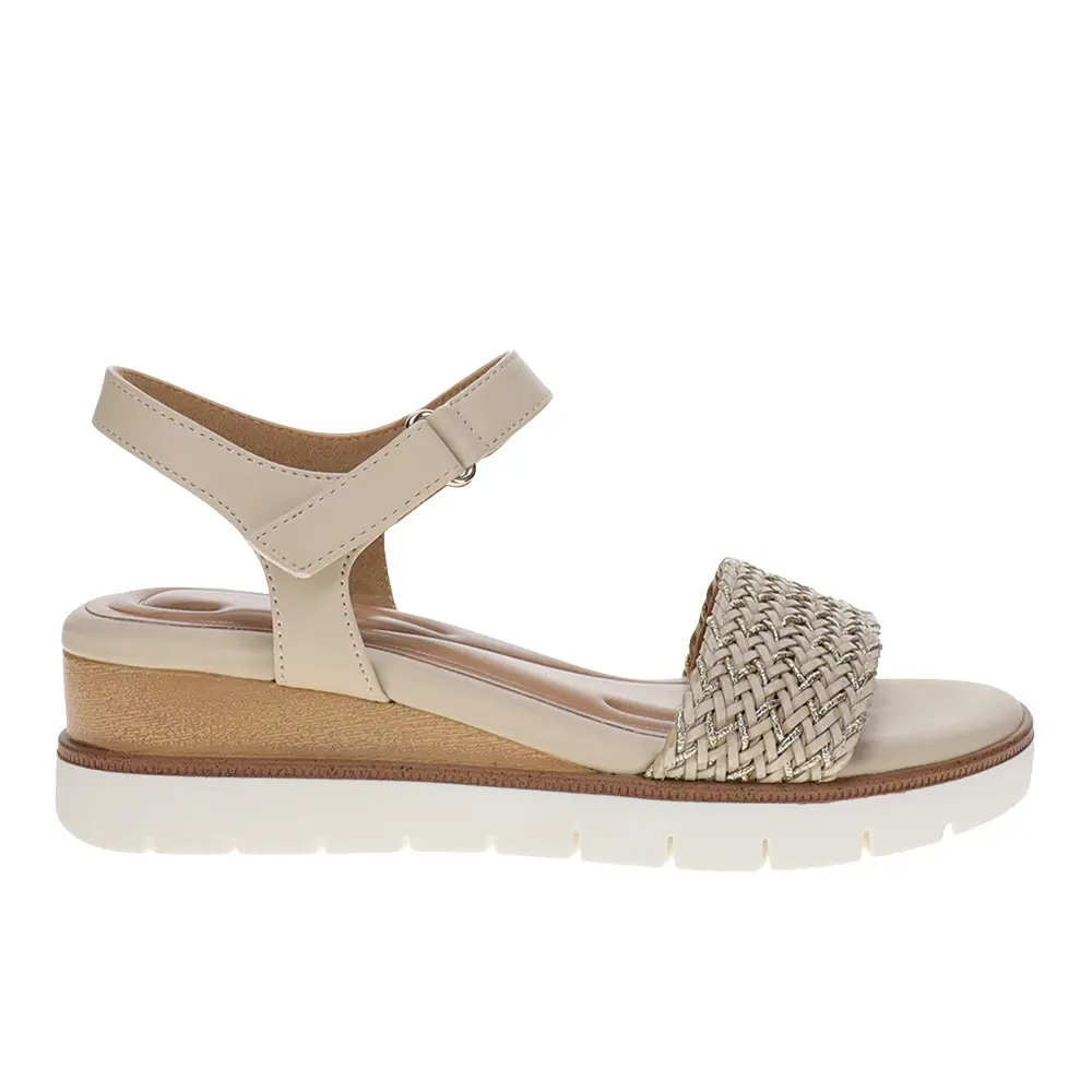 Easy Spirit Womens Edythe Platform  Casual Sandals Casual Mid Heel 2-3" - Off White