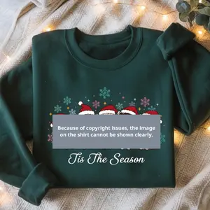 Tis The Season Christmas Sweatshirt, Christmas Shirt, Peanuts Holiday Sweater, Cute Christmas Crewneck