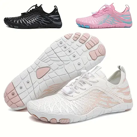 Women's Barefoot Running Shoes - Adjustable Breathable Fabric Upper, Anti-Skid Rubber Sole, Wide Toe Box, Lightweight Performance Sneakers for Women, Ideal for Hiking, Fishing, Shoes For Women