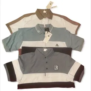 NEW Stylish T-SHIRT Premium Quality Fashionable For Men in Striped Design with Collar and Buttons