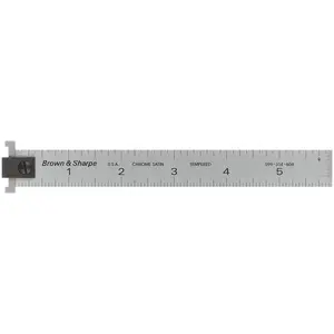 212 MAIN 6 in. Durable Stainless Steel Precision Rule, Fractional Graduated Scale, Ideal for Office Measuring Supplies