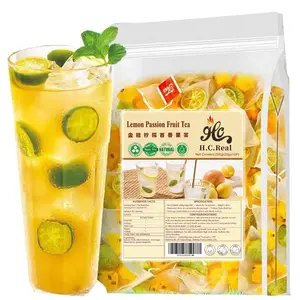 Cold-Brewed Red Tea, Lemon, Passion Fruit, and Kumquat Iced Tea Bags, with Real Freeze-Dried Fruit（20 Bags/400g）