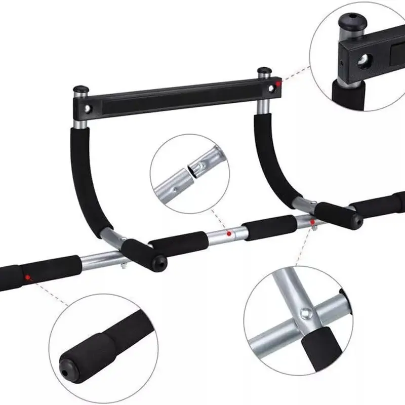 SPORTIC Upgraded Doorway - - 330 lbs Max Capacity, Portable Upper Body Strength Training Fitness Bar Doorway Exercise Equipment Doorway Exercise Equipment Doorway Exercise Equipment, Doorway Exercise Equipment,Door Frame , Up Bar Pull Straight Adjustable
